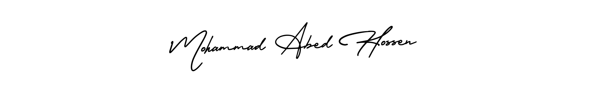 The best way (AmerikaSignatureDemo-Regular) to make a short signature is to pick only two or three words in your name. The name Mohammad Abed Hossen include a total of six letters. For converting this name. Mohammad Abed Hossen signature style 3 images and pictures png