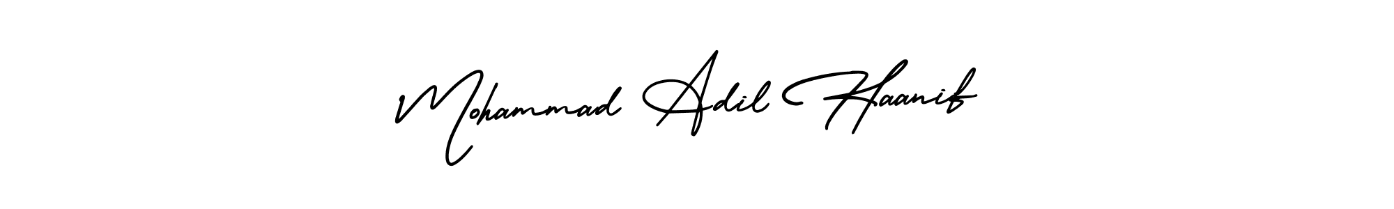 Use a signature maker to create a handwritten signature online. With this signature software, you can design (AmerikaSignatureDemo-Regular) your own signature for name Mohammad Adil Haanif. Mohammad Adil Haanif signature style 3 images and pictures png