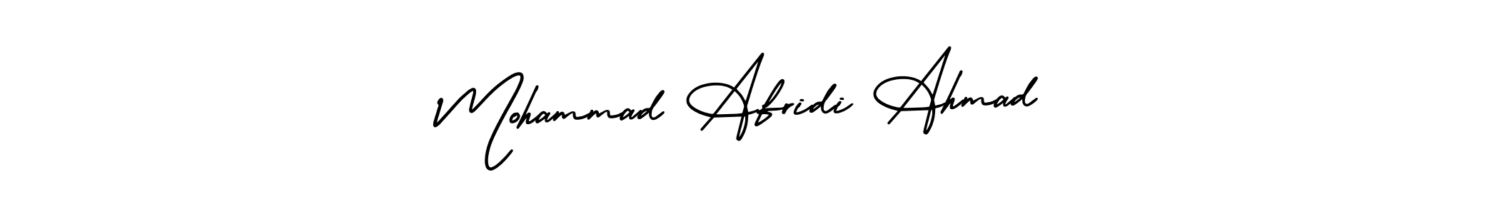 Make a beautiful signature design for name Mohammad Afridi Ahmad. With this signature (AmerikaSignatureDemo-Regular) style, you can create a handwritten signature for free. Mohammad Afridi Ahmad signature style 3 images and pictures png