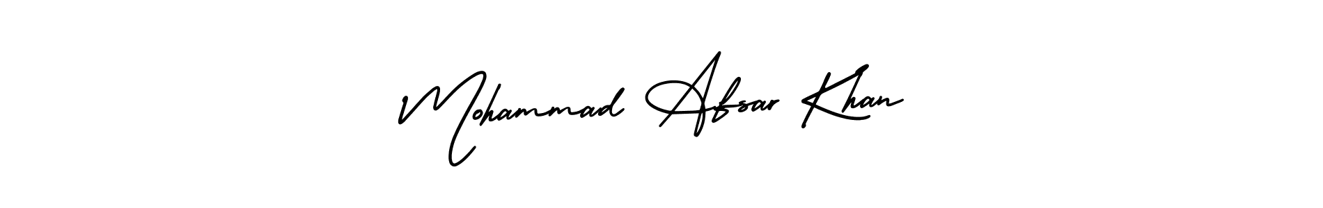 It looks lik you need a new signature style for name Mohammad Afsar Khan. Design unique handwritten (AmerikaSignatureDemo-Regular) signature with our free signature maker in just a few clicks. Mohammad Afsar Khan signature style 3 images and pictures png