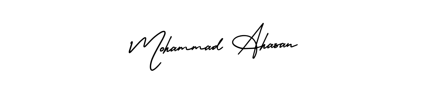 Also we have Mohammad Ahasan name is the best signature style. Create professional handwritten signature collection using AmerikaSignatureDemo-Regular autograph style. Mohammad Ahasan signature style 3 images and pictures png