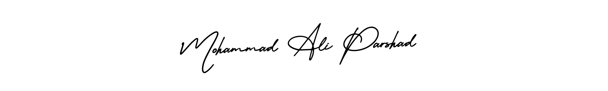 Mohammad Ali Parshad stylish signature style. Best Handwritten Sign (AmerikaSignatureDemo-Regular) for my name. Handwritten Signature Collection Ideas for my name Mohammad Ali Parshad. Mohammad Ali Parshad signature style 3 images and pictures png