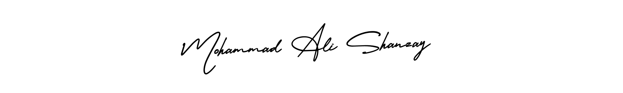 Mohammad Ali Shanzay stylish signature style. Best Handwritten Sign (AmerikaSignatureDemo-Regular) for my name. Handwritten Signature Collection Ideas for my name Mohammad Ali Shanzay. Mohammad Ali Shanzay signature style 3 images and pictures png