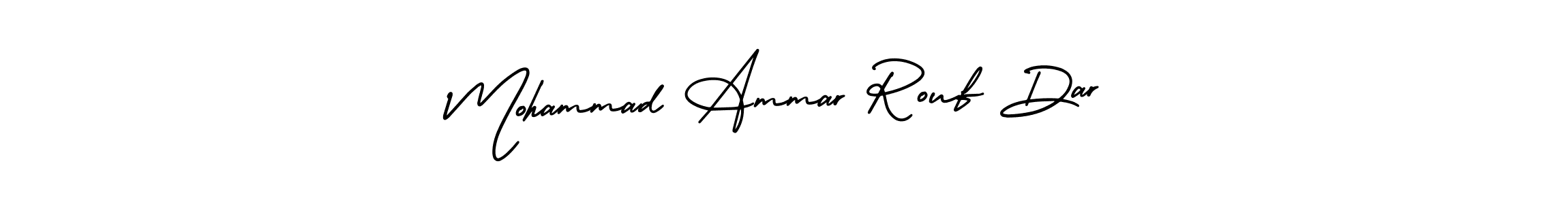 Create a beautiful signature design for name Mohammad Ammar Rouf Dar. With this signature (AmerikaSignatureDemo-Regular) fonts, you can make a handwritten signature for free. Mohammad Ammar Rouf Dar signature style 3 images and pictures png