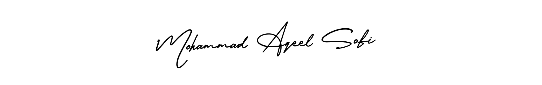 It looks lik you need a new signature style for name Mohammad Aqeel Sofi. Design unique handwritten (AmerikaSignatureDemo-Regular) signature with our free signature maker in just a few clicks. Mohammad Aqeel Sofi signature style 3 images and pictures png