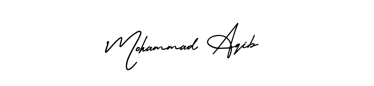 How to make Mohammad Aqib signature? AmerikaSignatureDemo-Regular is a professional autograph style. Create handwritten signature for Mohammad Aqib name. Mohammad Aqib signature style 3 images and pictures png