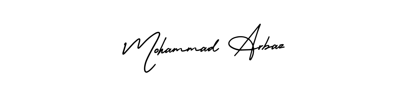 The best way (AmerikaSignatureDemo-Regular) to make a short signature is to pick only two or three words in your name. The name Mohammad Arbaz include a total of six letters. For converting this name. Mohammad Arbaz signature style 3 images and pictures png