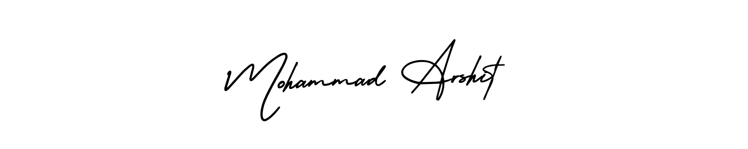 How to Draw Mohammad Arshit signature style? AmerikaSignatureDemo-Regular is a latest design signature styles for name Mohammad Arshit. Mohammad Arshit signature style 3 images and pictures png