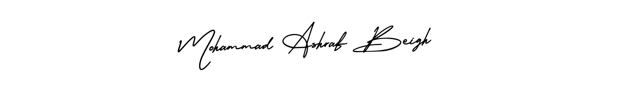 Use a signature maker to create a handwritten signature online. With this signature software, you can design (AmerikaSignatureDemo-Regular) your own signature for name Mohammad Ashraf Beigh. Mohammad Ashraf Beigh signature style 3 images and pictures png