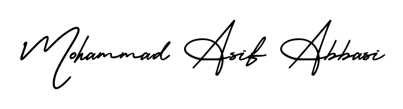 Get inspired by this graceful AmerikaSignatureDemo-Regular signature style for name Mohammad Asif Abbasi. Smooth loops and balanced proportions for everyday use. Mohammad Asif Abbasi signature style 3 images and pictures png