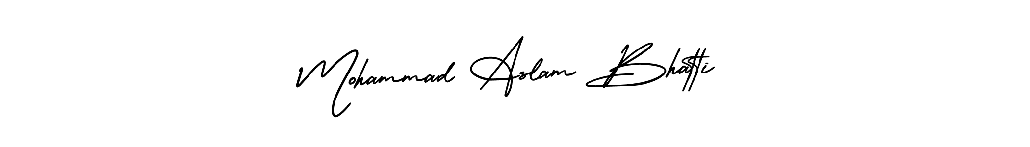if you are searching for the best signature style for your name Mohammad Aslam Bhatti. so please give up your signature search. here we have designed multiple signature styles  using AmerikaSignatureDemo-Regular. Mohammad Aslam Bhatti signature style 3 images and pictures png