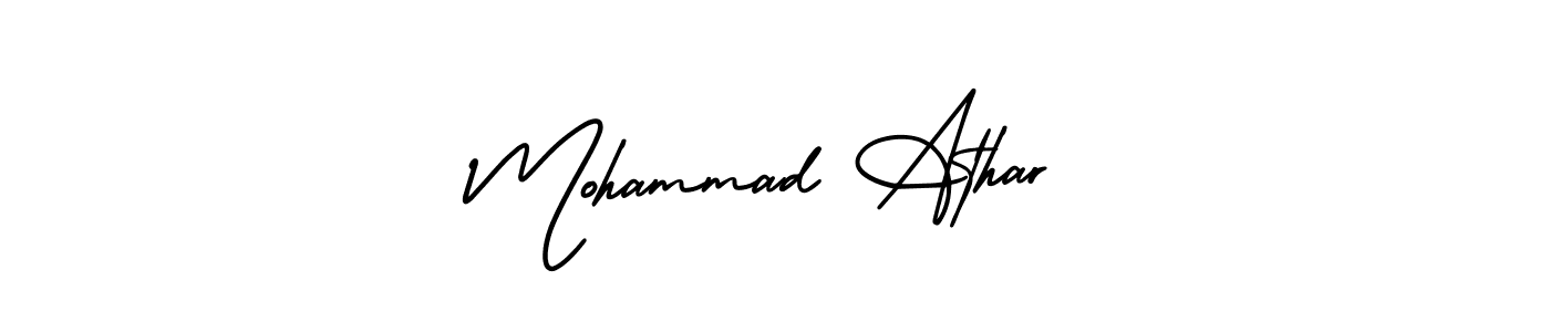 This is the best signature style for the Mohammad Athar name. Also you like these signature font (AmerikaSignatureDemo-Regular). Mix name signature. Mohammad Athar signature style 3 images and pictures png