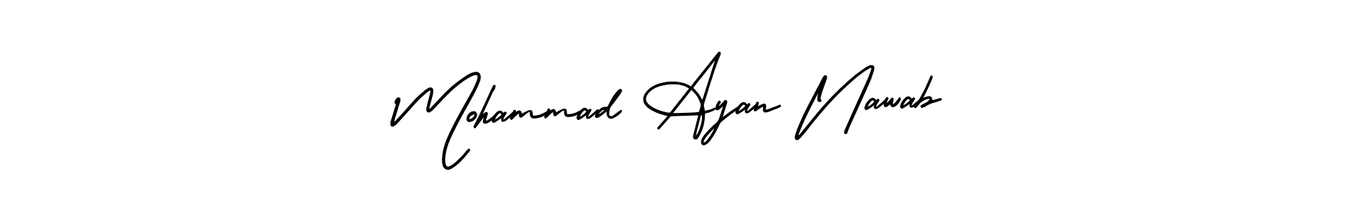 Make a beautiful signature design for name Mohammad Ayan Nawab. With this signature (AmerikaSignatureDemo-Regular) style, you can create a handwritten signature for free. Mohammad Ayan Nawab signature style 3 images and pictures png