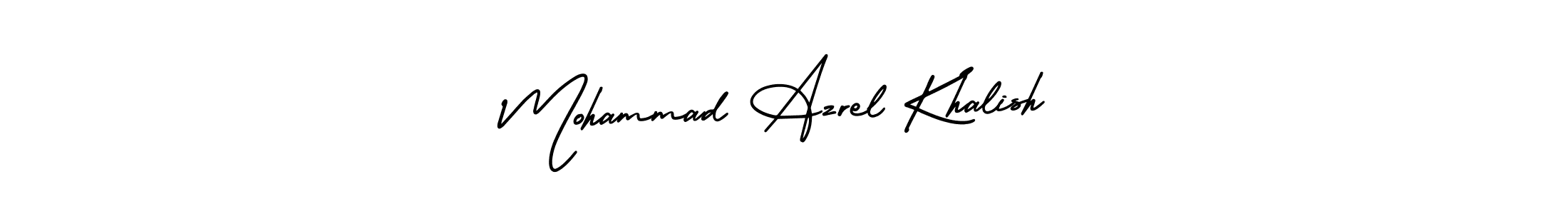 if you are searching for the best signature style for your name Mohammad Azrel Khalish. so please give up your signature search. here we have designed multiple signature styles  using AmerikaSignatureDemo-Regular. Mohammad Azrel Khalish signature style 3 images and pictures png