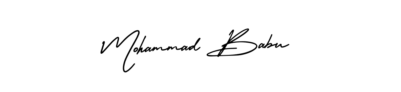 Make a beautiful signature design for name Mohammad Babu. With this signature (AmerikaSignatureDemo-Regular) style, you can create a handwritten signature for free. Mohammad Babu signature style 3 images and pictures png
