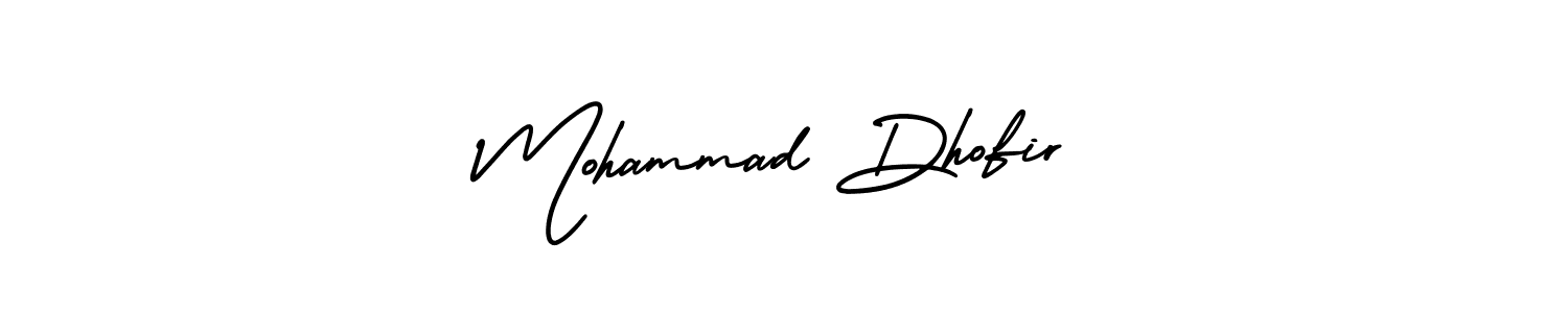 if you are searching for the best signature style for your name Mohammad Dhofir. so please give up your signature search. here we have designed multiple signature styles  using AmerikaSignatureDemo-Regular. Mohammad Dhofir signature style 3 images and pictures png
