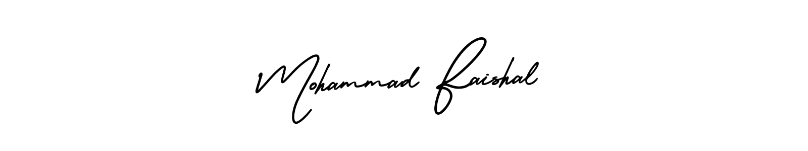 It looks lik you need a new signature style for name Mohammad Faishal. Design unique handwritten (AmerikaSignatureDemo-Regular) signature with our free signature maker in just a few clicks. Mohammad Faishal signature style 3 images and pictures png