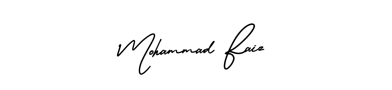 You should practise on your own different ways (AmerikaSignatureDemo-Regular) to write your name (Mohammad Faiz) in signature. don't let someone else do it for you. Mohammad Faiz signature style 3 images and pictures png