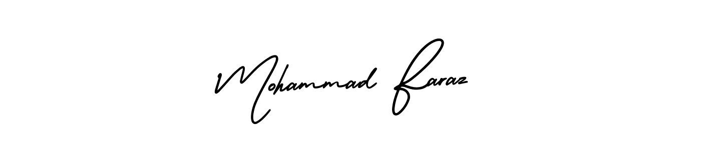 Make a short Mohammad Faraz signature style. Manage your documents anywhere anytime using AmerikaSignatureDemo-Regular. Create and add eSignatures, submit forms, share and send files easily. Mohammad Faraz signature style 3 images and pictures png