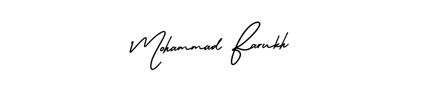 This is the best signature style for the Mohammad Farukh name. Also you like these signature font (AmerikaSignatureDemo-Regular). Mix name signature. Mohammad Farukh signature style 3 images and pictures png