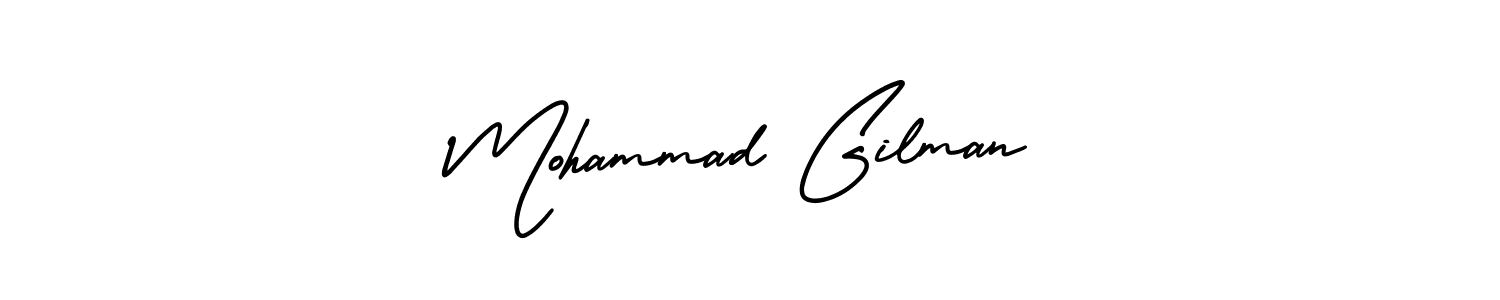Design your own signature with our free online signature maker. With this signature software, you can create a handwritten (AmerikaSignatureDemo-Regular) signature for name Mohammad Gilman. Mohammad Gilman signature style 3 images and pictures png