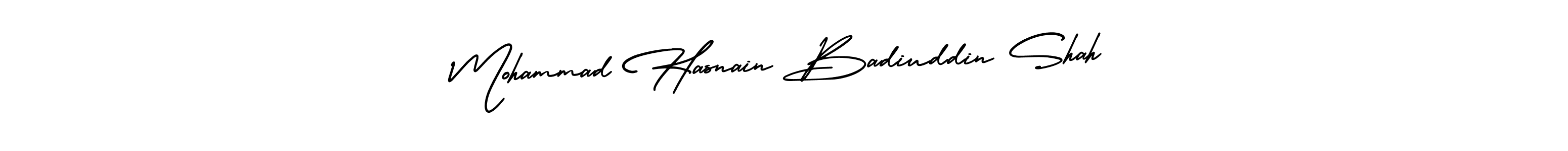 Create a beautiful signature design for name Mohammad Hasnain Badiuddin Shah. With this signature (AmerikaSignatureDemo-Regular) fonts, you can make a handwritten signature for free. Mohammad Hasnain Badiuddin Shah signature style 3 images and pictures png