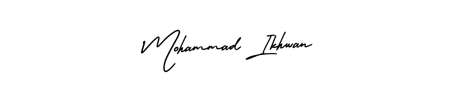 Mohammad Ikhwan stylish signature style. Best Handwritten Sign (AmerikaSignatureDemo-Regular) for my name. Handwritten Signature Collection Ideas for my name Mohammad Ikhwan. Mohammad Ikhwan signature style 3 images and pictures png