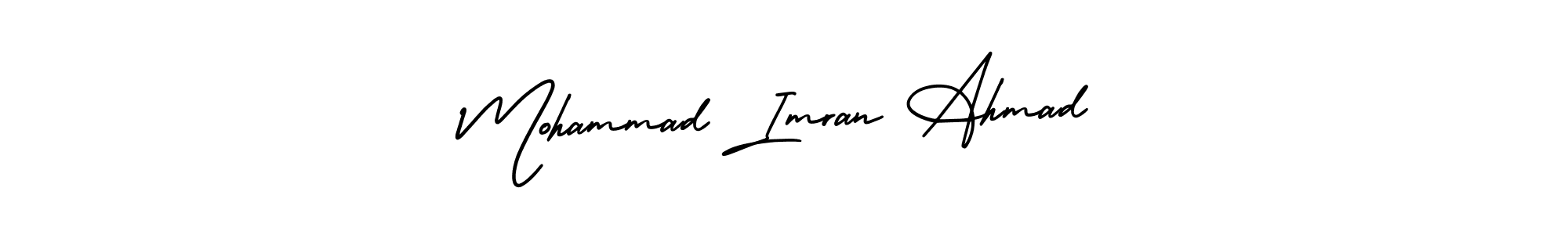 The best way (AmerikaSignatureDemo-Regular) to make a short signature is to pick only two or three words in your name. The name Mohammad Imran Ahmad include a total of six letters. For converting this name. Mohammad Imran Ahmad signature style 3 images and pictures png