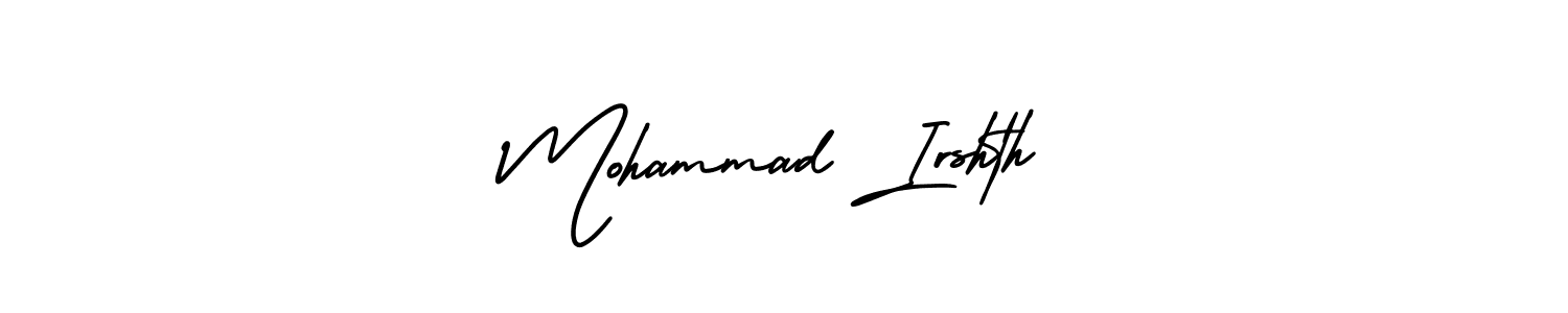 AmerikaSignatureDemo-Regular is a professional signature style that is perfect for those who want to add a touch of class to their signature. It is also a great choice for those who want to make their signature more unique. Get Mohammad Irshth name to fancy signature for free. Mohammad Irshth signature style 3 images and pictures png