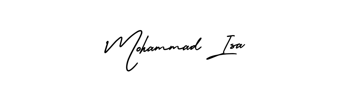 This is the best signature style for the Mohammad Isa name. Also you like these signature font (AmerikaSignatureDemo-Regular). Mix name signature. Mohammad Isa signature style 3 images and pictures png