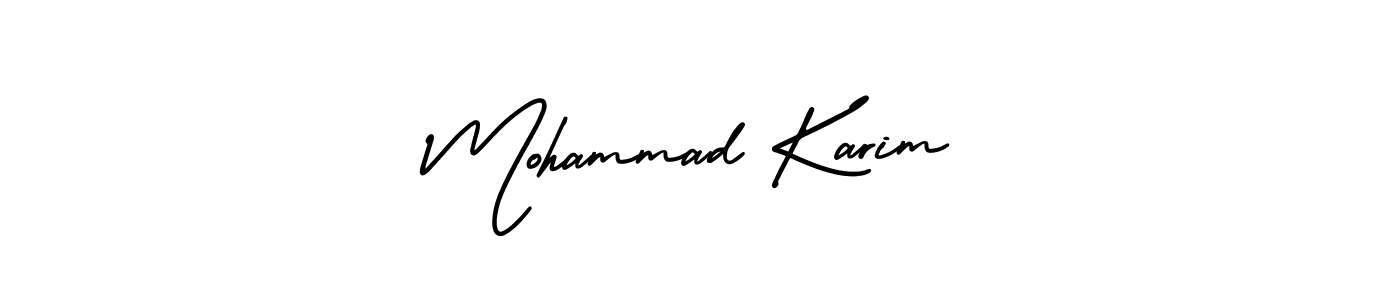 Make a short Mohammad Karim signature style. Manage your documents anywhere anytime using AmerikaSignatureDemo-Regular. Create and add eSignatures, submit forms, share and send files easily. Mohammad Karim signature style 3 images and pictures png