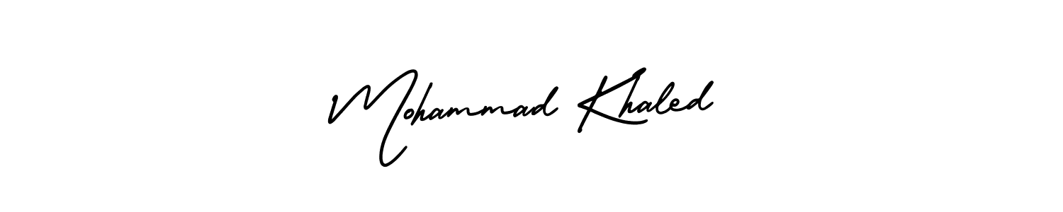 How to make Mohammad Khaled signature? AmerikaSignatureDemo-Regular is a professional autograph style. Create handwritten signature for Mohammad Khaled name. Mohammad Khaled signature style 3 images and pictures png
