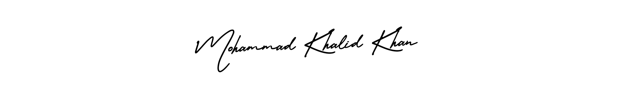 AmerikaSignatureDemo-Regular is a professional signature style that is perfect for those who want to add a touch of class to their signature. It is also a great choice for those who want to make their signature more unique. Get Mohammad Khalid Khan name to fancy signature for free. Mohammad Khalid Khan signature style 3 images and pictures png