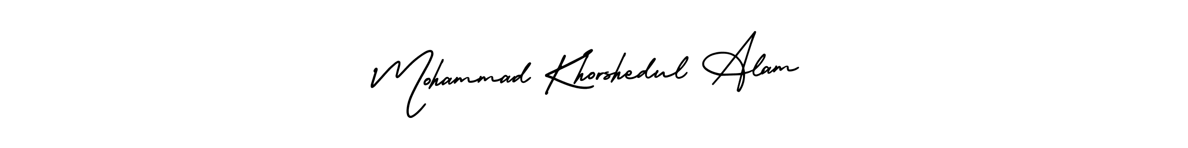 How to make Mohammad Khorshedul Alam name signature. Use AmerikaSignatureDemo-Regular style for creating short signs online. This is the latest handwritten sign. Mohammad Khorshedul Alam signature style 3 images and pictures png