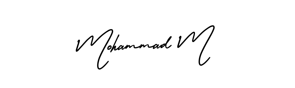 Design your own signature with our free online signature maker. With this signature software, you can create a handwritten (AmerikaSignatureDemo-Regular) signature for name Mohammad M. Mohammad M signature style 3 images and pictures png