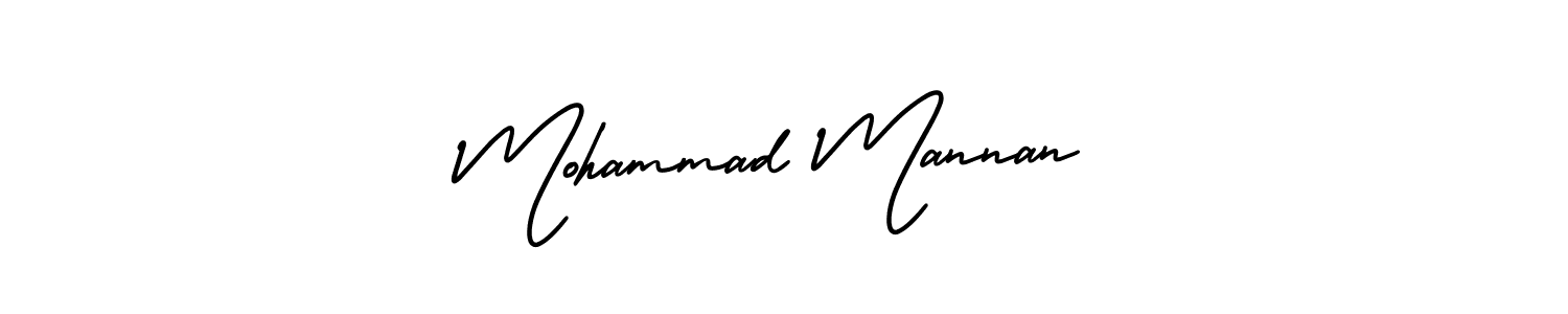 How to make Mohammad Mannan name signature. Use AmerikaSignatureDemo-Regular style for creating short signs online. This is the latest handwritten sign. Mohammad Mannan signature style 3 images and pictures png