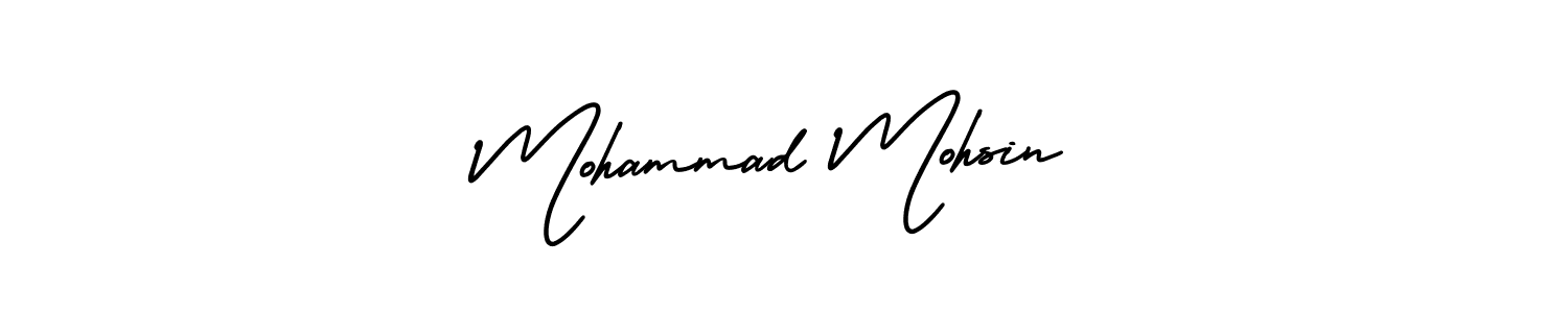 How to make Mohammad Mohsin signature? AmerikaSignatureDemo-Regular is a professional autograph style. Create handwritten signature for Mohammad Mohsin name. Mohammad Mohsin signature style 3 images and pictures png