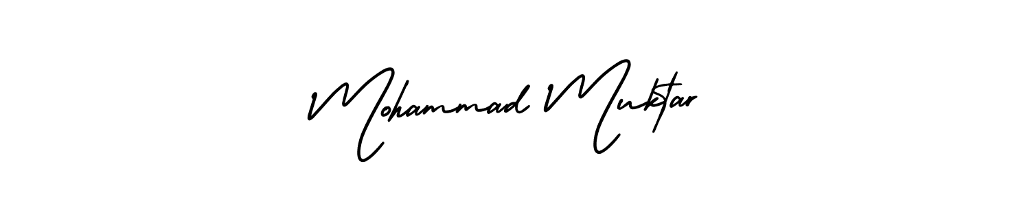 How to make Mohammad Muktar name signature. Use AmerikaSignatureDemo-Regular style for creating short signs online. This is the latest handwritten sign. Mohammad Muktar signature style 3 images and pictures png
