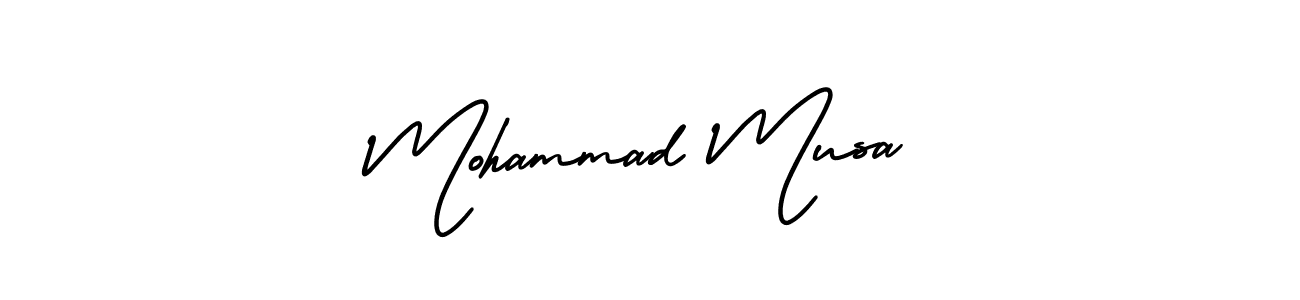 This is the best signature style for the Mohammad Musa name. Also you like these signature font (AmerikaSignatureDemo-Regular). Mix name signature. Mohammad Musa signature style 3 images and pictures png