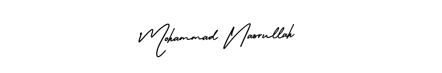 How to make Mohammad Nasrullah signature? AmerikaSignatureDemo-Regular is a professional autograph style. Create handwritten signature for Mohammad Nasrullah name. Mohammad Nasrullah signature style 3 images and pictures png