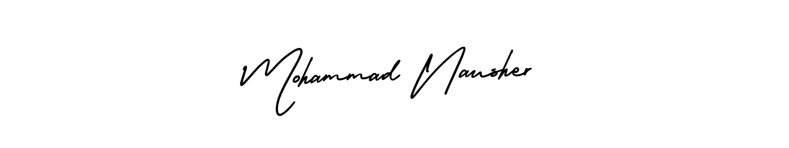 It looks lik you need a new signature style for name Mohammad Nausher. Design unique handwritten (AmerikaSignatureDemo-Regular) signature with our free signature maker in just a few clicks. Mohammad Nausher signature style 3 images and pictures png