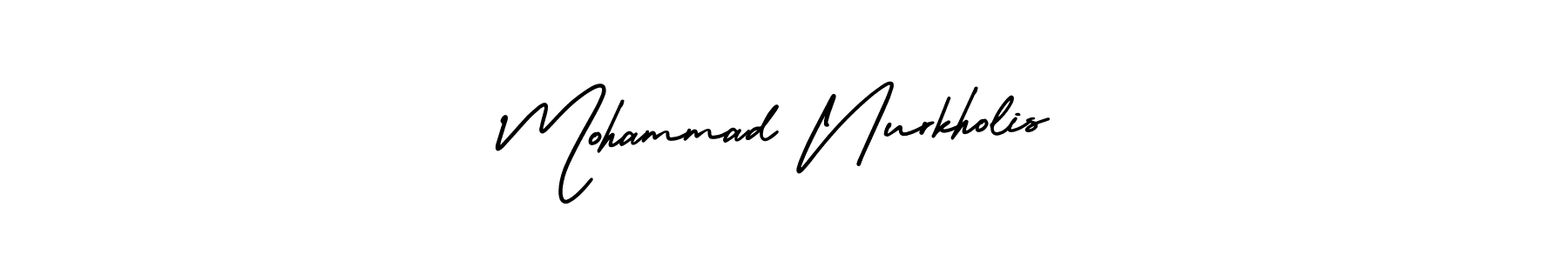 Make a beautiful signature design for name Mohammad Nurkholis. With this signature (AmerikaSignatureDemo-Regular) style, you can create a handwritten signature for free. Mohammad Nurkholis signature style 3 images and pictures png
