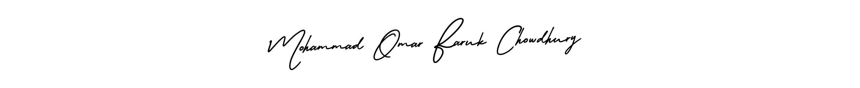 Design your own signature with our free online signature maker. With this signature software, you can create a handwritten (AmerikaSignatureDemo-Regular) signature for name Mohammad Omar Faruk Chowdhury. Mohammad Omar Faruk Chowdhury signature style 3 images and pictures png