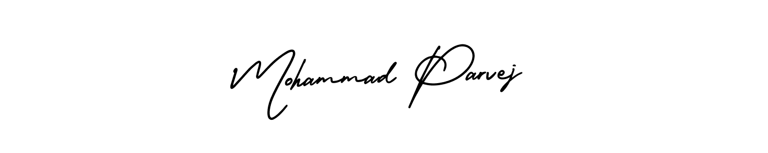 AmerikaSignatureDemo-Regular is a professional signature style that is perfect for those who want to add a touch of class to their signature. It is also a great choice for those who want to make their signature more unique. Get Mohammad Parvej name to fancy signature for free. Mohammad Parvej signature style 3 images and pictures png