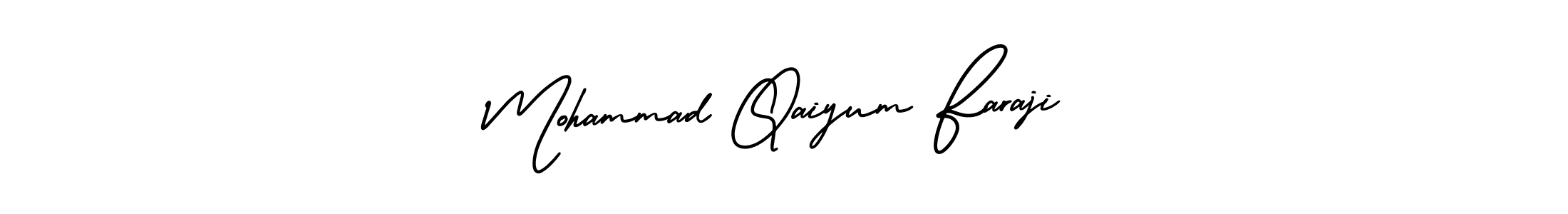 Design your own signature with our free online signature maker. With this signature software, you can create a handwritten (AmerikaSignatureDemo-Regular) signature for name Mohammad Qaiyum Faraji. Mohammad Qaiyum Faraji signature style 3 images and pictures png