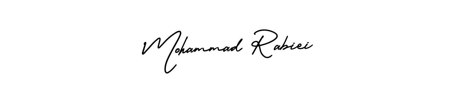 Use a signature maker to create a handwritten signature online. With this signature software, you can design (AmerikaSignatureDemo-Regular) your own signature for name Mohammad Rabiei. Mohammad Rabiei signature style 3 images and pictures png