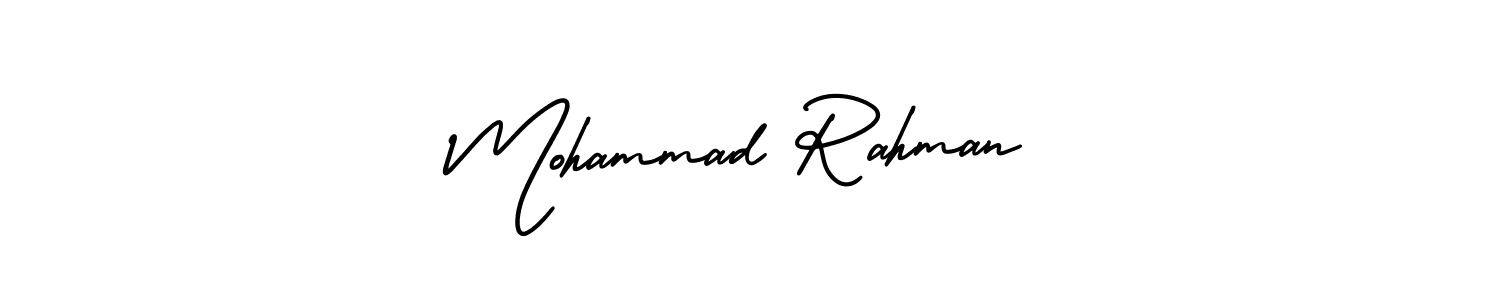 Use a signature maker to create a handwritten signature online. With this signature software, you can design (AmerikaSignatureDemo-Regular) your own signature for name Mohammad Rahman. Mohammad Rahman signature style 3 images and pictures png