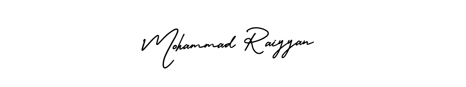 It looks lik you need a new signature style for name Mohammad Raiyyan. Design unique handwritten (AmerikaSignatureDemo-Regular) signature with our free signature maker in just a few clicks. Mohammad Raiyyan signature style 3 images and pictures png