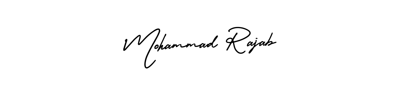 Use a signature maker to create a handwritten signature online. With this signature software, you can design (AmerikaSignatureDemo-Regular) your own signature for name Mohammad Rajab. Mohammad Rajab signature style 3 images and pictures png