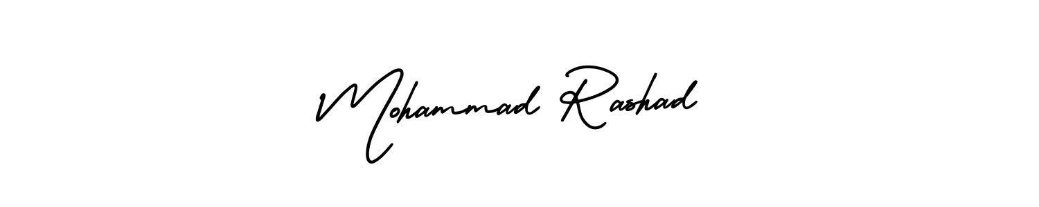 How to Draw Mohammad Rashad signature style? AmerikaSignatureDemo-Regular is a latest design signature styles for name Mohammad Rashad. Mohammad Rashad signature style 3 images and pictures png